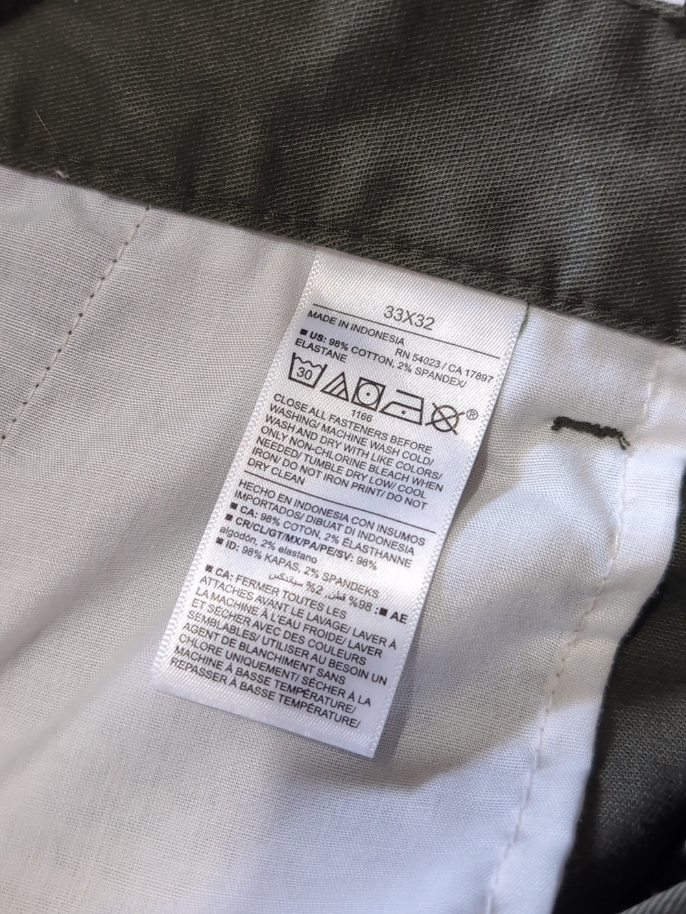 Old Navy Olive Green Loose Taper Built-In Flex Chino Ankle Pants Size 33x32 - Picture 11 of 15